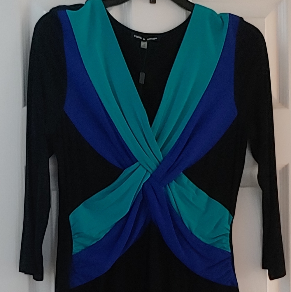 Cable & Gauge blue, teal and black. Med